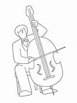 Cello Instruments Contrebasse Muziekinstrumenten Kleurplaten Musique Musica Musicos Musikinstrumente Musico Muziek Malvorlage Erstellen sketch template