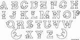 Alphabet Coloriage Lettres Abecedaire Etoiles sketch template