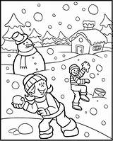 Coloring Pages Winter Snowball Kids Fight Pdf Print Clothing Printable Preschoolers Holiday Getcolorings Color Getdrawings Colorings Penguins Clothes sketch template