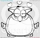 Owl Infatuated Chubby Outlined Coloring Clipart Vector Cartoon Cory Thoman sketch template
