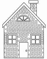 Brick Template Coloring Printable House Pattern Pages sketch template