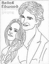 Coloring Pages Edward Cullen Bella Swan Kristen Pattinson Robert sketch template