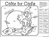 Vowel Color Short Sound Worksheets Halloween Coloring Sounds Grade Code Phonics Long Words First 2bcode 2bby Classroom Word Kids Practice sketch template