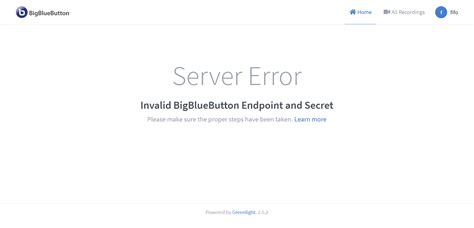 Error Viewing Home Room Invalid Bigbluebutton Endpoint