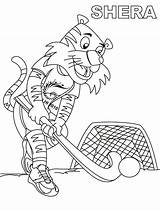 Coloring Shera Hockey Playing Pages sketch template