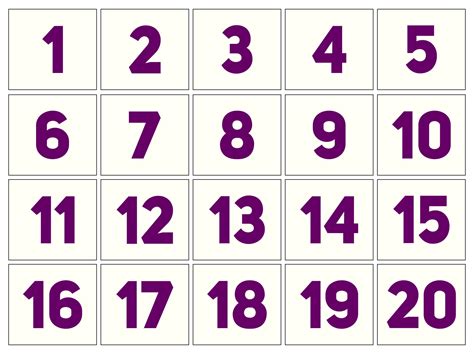 printable number cards    pictures printable cards