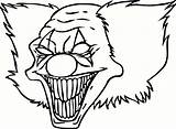 Clown Coloring Scary Pages Printable Color Kids Adults Popular sketch template