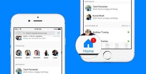 facebook launches new home tab in messenger