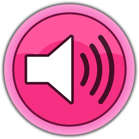 clipart pink button sound