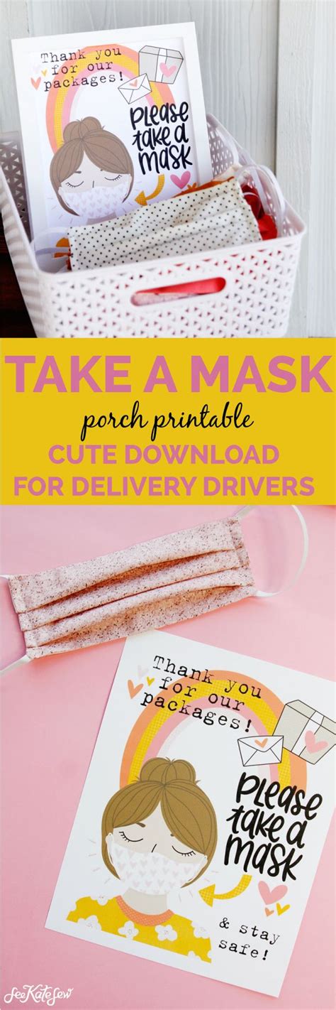 delivering  packages   mask printable crafts