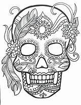 Skull Coloring Pages Girly Getdrawings sketch template
