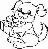 Coloring Puppy Dogs Pages Print Cute Present Color Dog Animals Doggie sketch template
