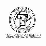 Baseball Coloring Pages Texas Rangers Logo Diamond Toddlers Top Mlb Playing sketch template