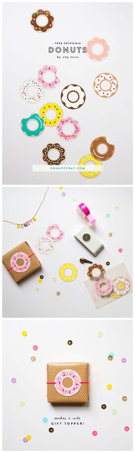 donut printables  amy moss   happy day donut party diy