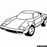 Lancia Stratos Coloring Pages Thecolor sketch template
