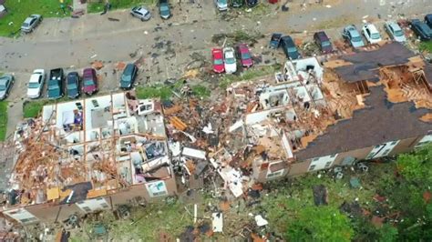 drone footage shows devastation  tornado sweeps  missouri fox news