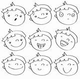 Emotions Drawing Faces Feelings Worksheet Children Chart Kids Recognize Worksheets Face Expressions Kid Activities Emotional Teaching Cartoon Feeling Printable Color sketch template