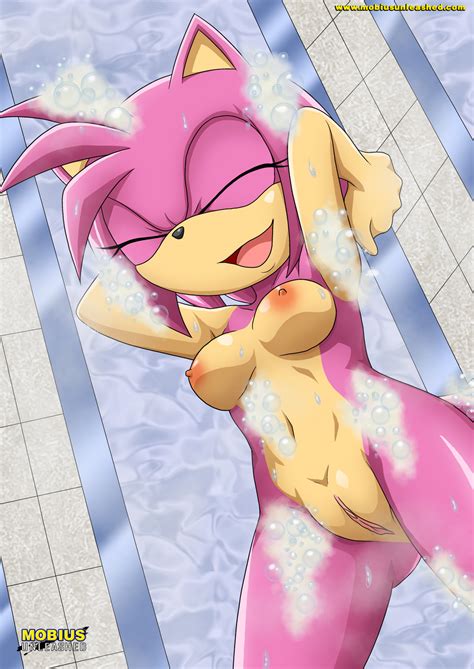 rule 34 amy rose anthro archie comics bbmbbf breasts closed eyes