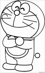 Doraemon Coloring Pages Cartoon Kids Happy Drawings Easy Sheets Printable Coloringpagesonly Cute sketch template