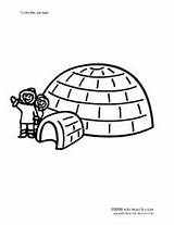 Igloo Coloring Sheet sketch template