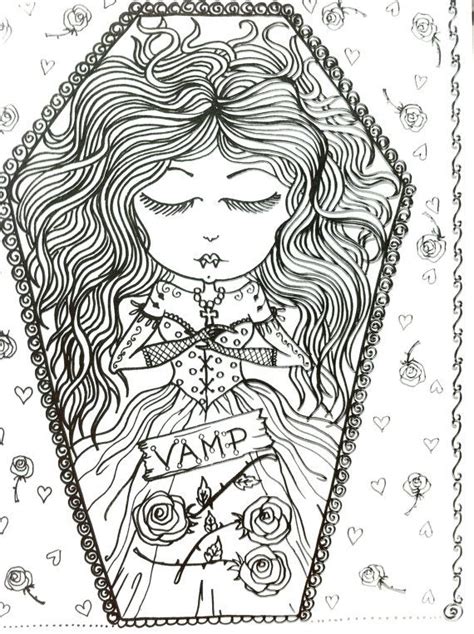 gothic vampire girl coloring pages xcoloringscom