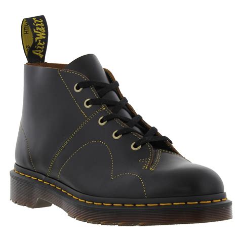 dr martens church mens black red monkey boots size   ebay