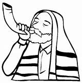 Coloring Shofar Rosh Hashanah Kippur Yom Thecolor Teruah Religiocando Testamento Antico Saul sketch template