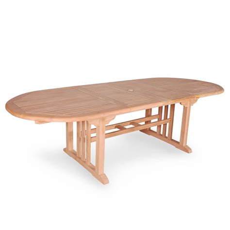 buy teak oval double extension table indonesia