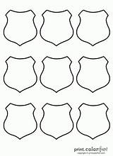 Badge Police Printcolorfun Coloring Officer Print Crafts sketch template