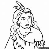 Sacagawea Pocahontas Thecolor Native sketch template
