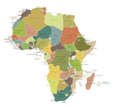 africa map guide   world