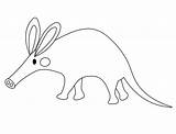 Coloring Aardvark Adorable Pages Printable sketch template