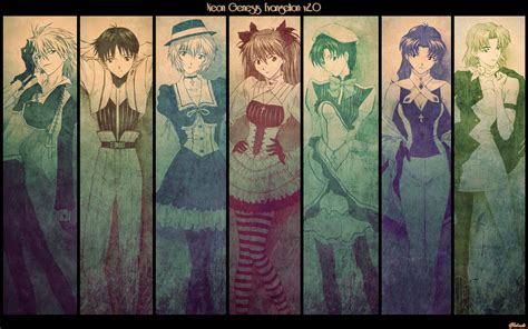 akagi ritsuko ayanami rei fukano youichi gothic group ibuki maya ikari shinji katsuragi misato