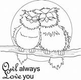 Coloring Pages Valentine Owl Valentines Always Owls Kids Sheets Print Animal Printable Birds Rocks Colornimbus sketch template