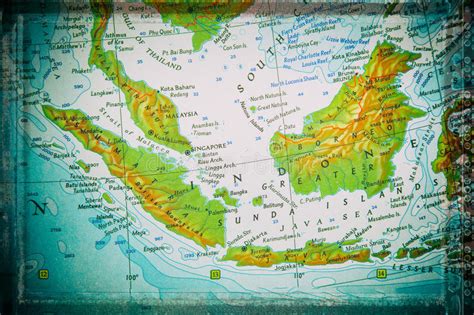 Geographic Map Of Java Sumatra Celebes And Borneo