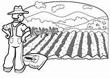 Colorear Agricultor Agricultura Puntos sketch template