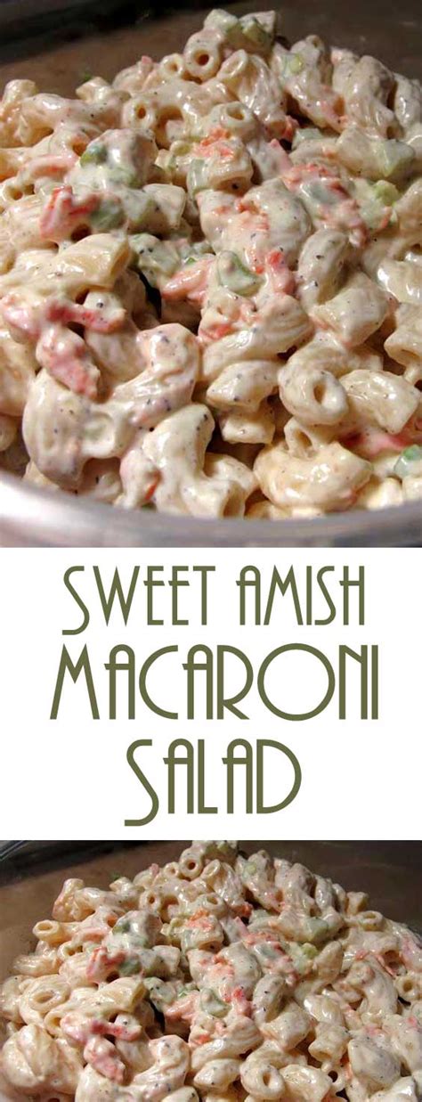 Sweet Amish Macaroni Salad Recipe Flavorite