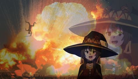 Konosuba Megumin Explosion Meme Anime Top Wallpaper