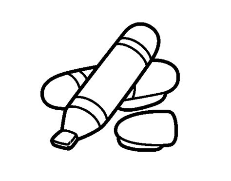 highlighters coloring page coloringcrewcom