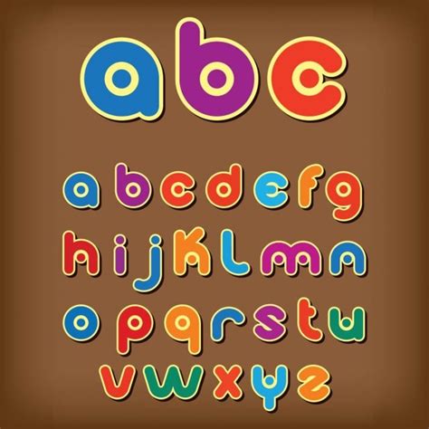 vector cute alphabet