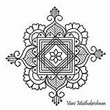 Kolam Rangoli Colours Jewels sketch template