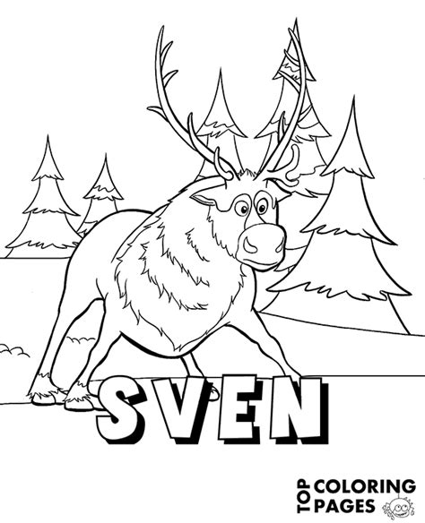 sven pages coloring pages