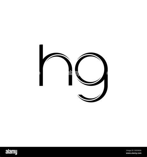 Hg Logo Monogram With Slice Rounded Modern Design Template Isolated On