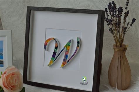 home decor quilling personalized  letters    wall etsy