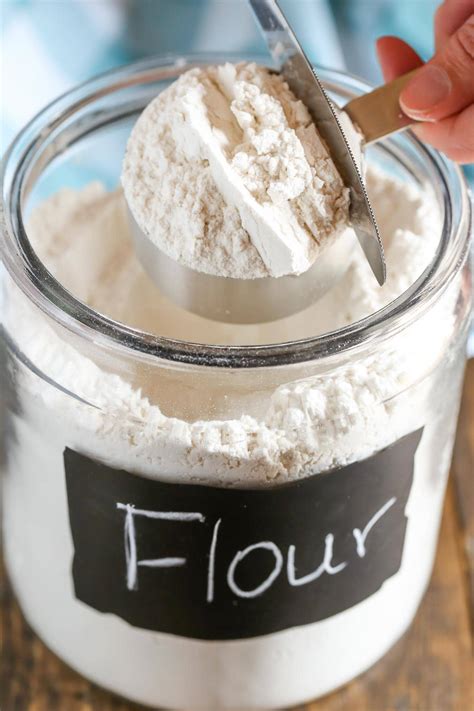 measure flour   bake