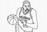 Coloring Pages Kevin Durant Basketball Lebron James Player Kyrie Drawing Shoes Dunk Irving Nba Jordan Westbrook Russell Air Print Color sketch template
