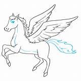 Pegasus Draw Drawing Easy Step Tutorial sketch template