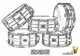 Coloring Drum Pages Musical Drums Instruments Yescoloring Snare Percussion sketch template