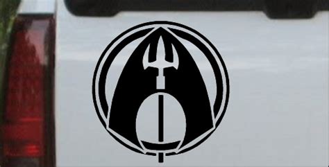 aquaman symbol logo  trident car  truck window decal sticker