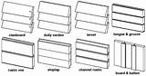 Siding Wood Types Pattern Diagram Vinyl Options Shiplap sketch template